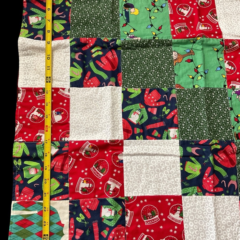 Handmade Lovie Blanket(cotton front/flannel back)and matching crinkle mini Lovie - Picture 3 of 7